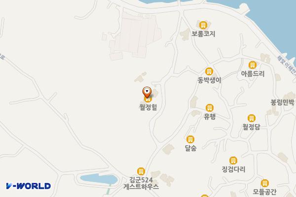 월정힐 위치 지도 — 제주특별자치도 제주시 구좌읍 월정중길 19-9