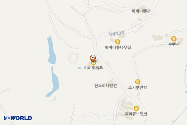 아이로제주펜션 위치 지도 — 제주특별자치도 서귀포시 안덕면 대평감산로 75