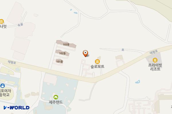 호근머들 위치 지도 — 제주특별자치도 서귀포시 태평로 105