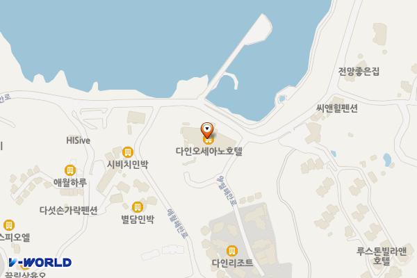 다인오세아노호텔 위치 지도 — 제주특별자치도 제주시 애월읍 애월해안로 394
