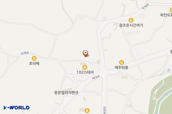 천지인가 위치 지도 — 제주특별자치도 서귀포시 하예로 1-8