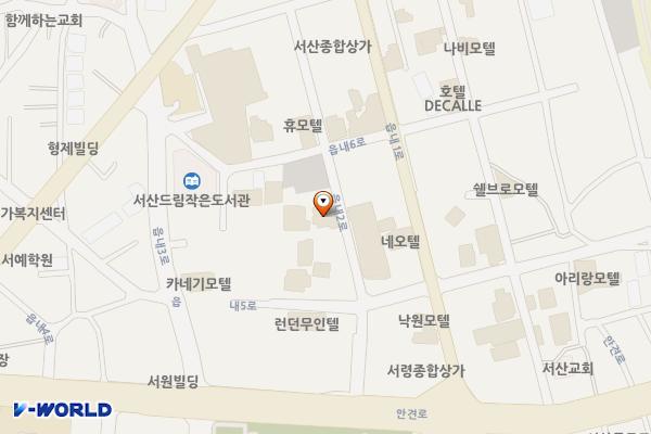 타임호텔 위치 지도 — 충청남도 서산시 읍내2로 19