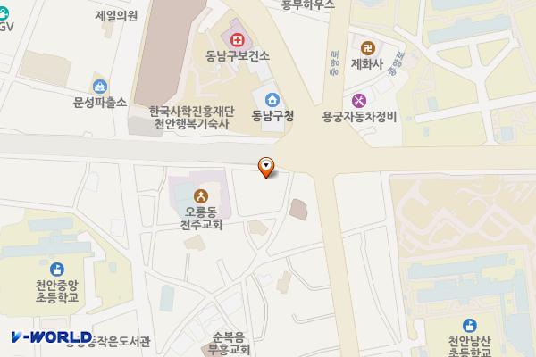 근생 위치 지도 — 충남 천안시 동남구 오령동126 근생 1층 주차장