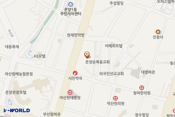 아산온양온천시장 위치 지도 — 충청남도 아산시 시민로 400