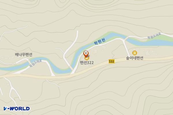 펜션322 위치 지도 — 충청북도 제천시 청풍면 학현소야로 229