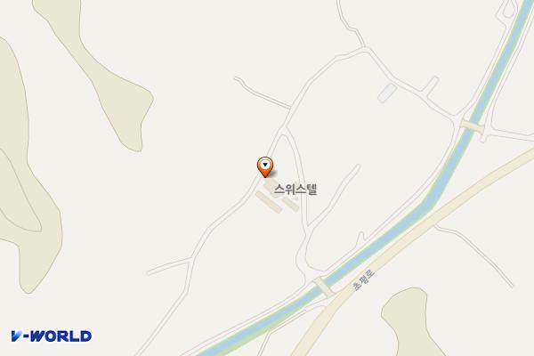 스위스모텔 위치 지도 — 충북 진천군 초평면 빗길미길35-12, 스위스모텔