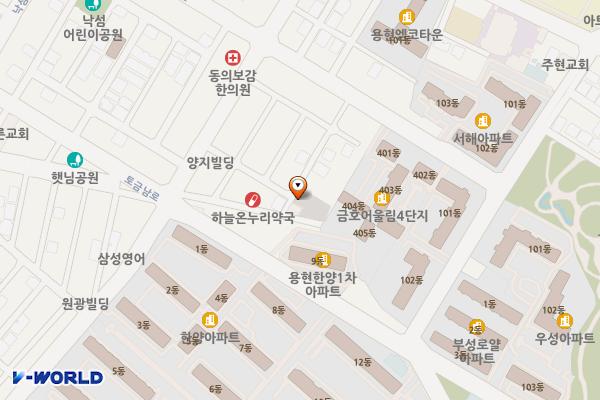 용현5동 제1노외주차장 위치 지도 — 인천광역시 미추홀구 용현동 617-100