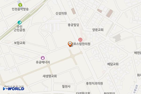 용현3동제9노외주차장 위치 지도 — 인천광역시 미추홀구 독정이로33번길 7(용현동)