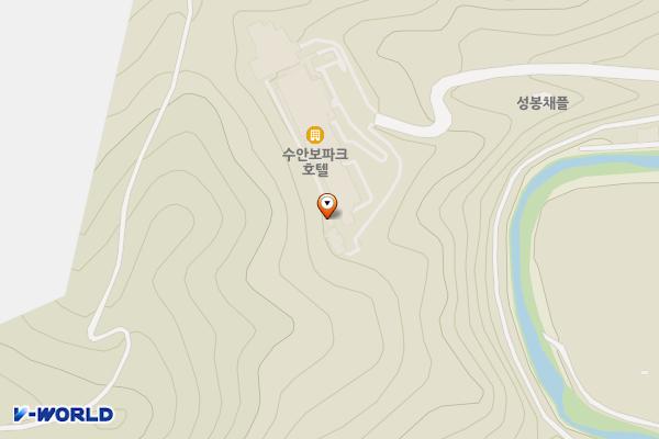 수안보파크호텔 위치 지도 — 충청북도 충주시 수안보면 탑골1길 36
