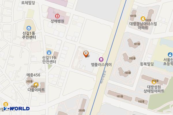 공군호텔 위치 지도 — 서울특별시 영등포구 여의대방로 259