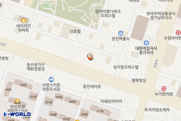 LH청년나래가 오피스텔 위치 지도 — 경기도 수원시 권선구 권광로123번길 37
