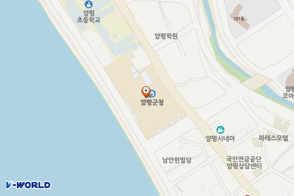 조달)양평노인복지회관 위치 지도 — 경기도 양평군 양평읍 군청앞길 2