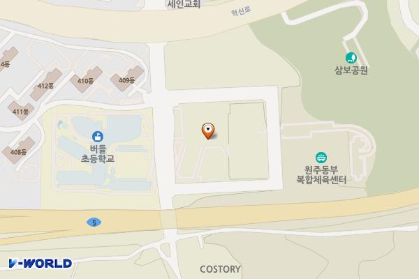 국민건강보험공단 별관 위치 지도 — 강원특별자치도 원주시 건강로 77