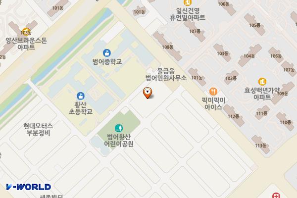 스파앤사우나(이브이모아) 위치 지도 — 경상남도 양산시 물금읍 화합길 35