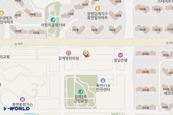 한서주차빌딩2(자은스퀘어13) 위치 지도 — 경상남도 창원시 의창구 북면 감계로110번길 54-19