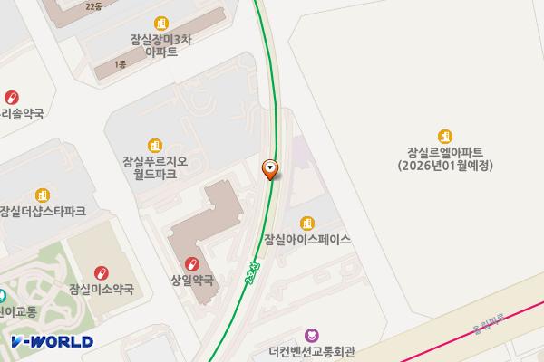 성내역(잠실나루역) 위치 지도 — 서울특별시 송파구 신천동 11-1(잠실나루역 교차로부근)
