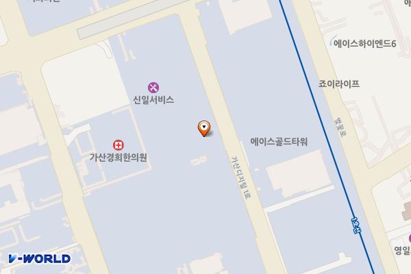 신영와코루_물류센터 위치 지도 — 서울특별시 금천구 가산디지털1로 99