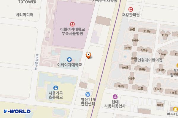 더뉴웨딩홀 위치 지도 — 서울특별시 강서구 공항대로36길 57
