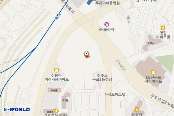 대륭포스트타워9차(급속) 위치 지도 — 서울특별시 구로구 구로동 584-12