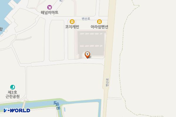 변산해수욕장 제4공영주차장 위치 지도 — 전북특별자치도 부안군 변산면 대항리 631-6