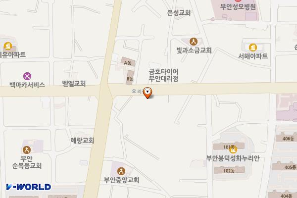 부안군오리정로공영주차장 위치 지도 — 전북특별자치도 부안군 부안읍 서외리 539-4