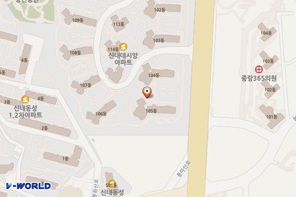 중랑공영차고지 위치 지도 — 서울특별시 중랑구 신내역로 25