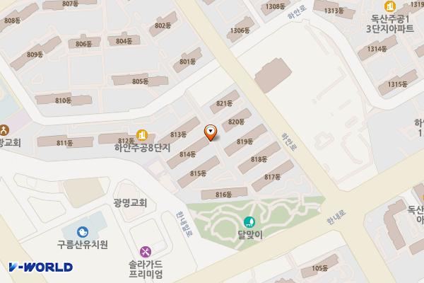 한성운수(광명) 공영차고지 위치 지도 — 경기도 광명시 범안로 966