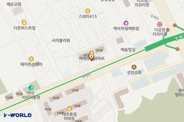 백석대_방배 위치 지도 — 서울특별시 서초구 방배동 983-40