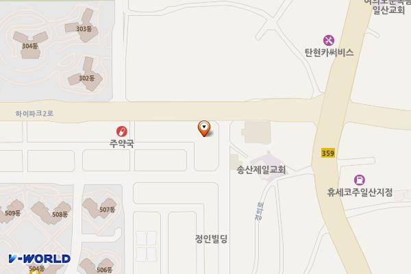 일산 가림오피스텔 위치 지도 — 경기도 고양시 일산서구 하이파크1로 113