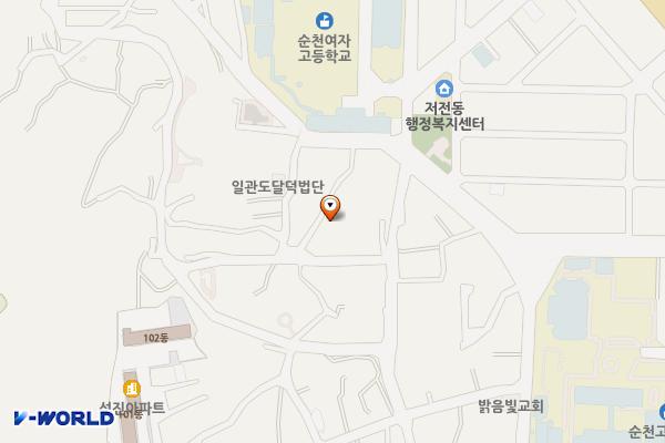 순천 HB에비뉴호텔 위치 지도 — 전남광주통합특별시 순천시 정충사길 1