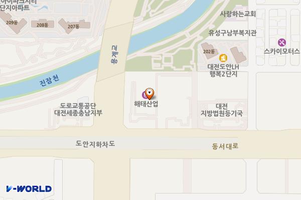 대전 라도무스아트센터웨딩홀 위치 지도 — 대전광역시 유성구 동서대로 639