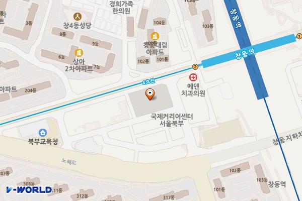 창동역(서) 위치 지도 — 서울특별시 도봉구 창동 330