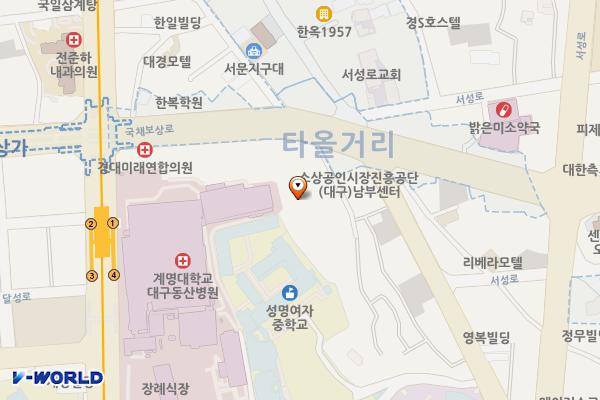 삼성생명빌딩 위치 지도 — 대구광역시 중구 국채보상로 528