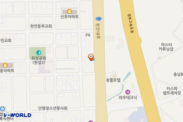 원성K스크린골프 위치 지도 — 충청남도 천안시 동남구 천안대로 611