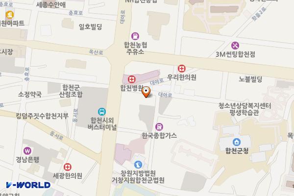 프렌즈스크린 합천중앙점 위치 지도 — 경상남도 합천군 합천읍 대야로 888-8