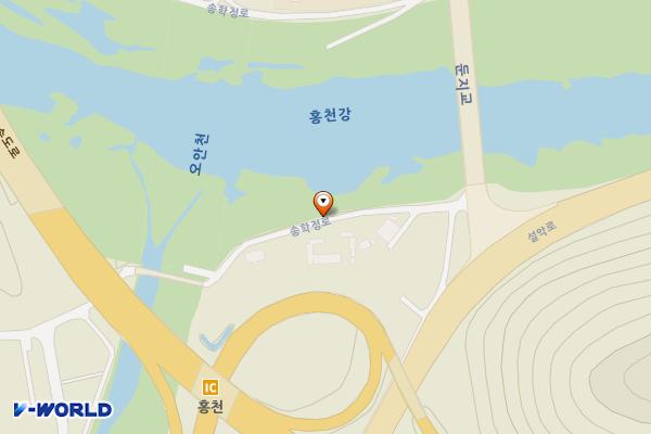 CJ대한통운택배홍천영업소 위치 지도 — 강원특별자치도 홍천군 홍천읍 송학정로 5-13
