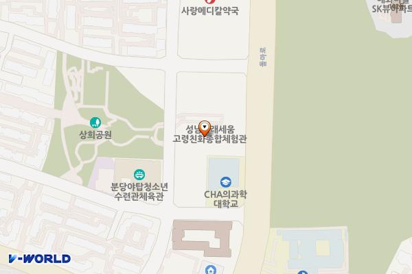 성남시니어산업혁신센터 위치 지도 — 경기도 성남시 분당구 야탑로205번길 26