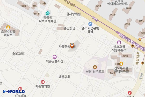 하남덕풍전통시장 위치 지도 — 경기도 하남시 신장로154번길 57