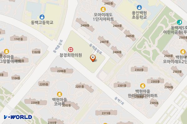 동백중앙프라자상가 위치 지도 — 경기도 용인시 기흥구 동백7로 83
