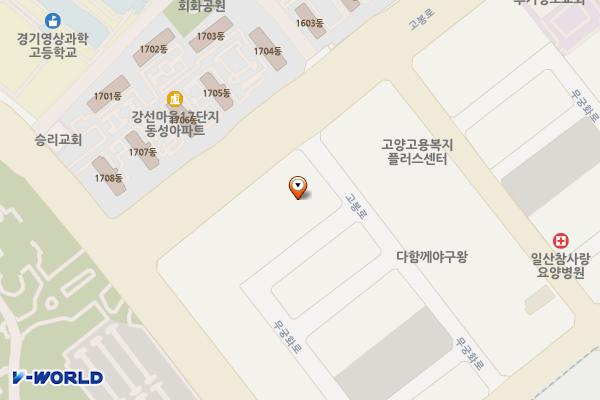 우인아크리움빌2오피스텔 위치 지도 — 경기도 고양시 일산동구 무궁화로 7-63