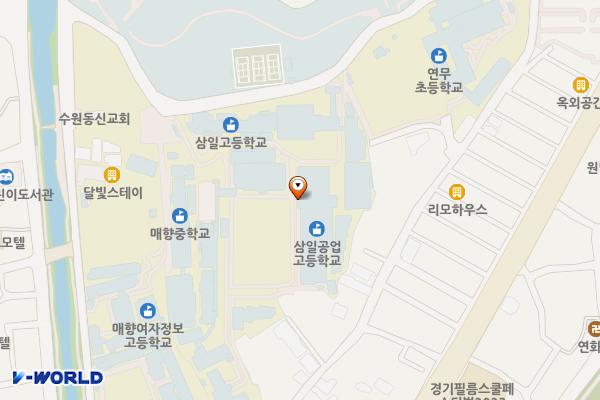 삼일공업고등학교 위치 지도 — 경기도 수원시 팔달구 수원천로392번길 44-60