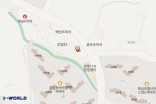 비전프라자 위치 지도 — 경기도 하남시 감일백제로 87
