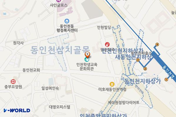 인천학생교육문화회관 위치 지도 — 인천광역시 제물포구 자유공원로 12