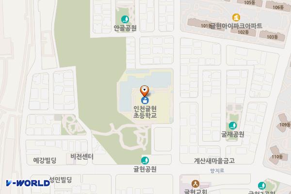 귤현초등학교 위치 지도 — 인천광역시 계양구 귤현길 15