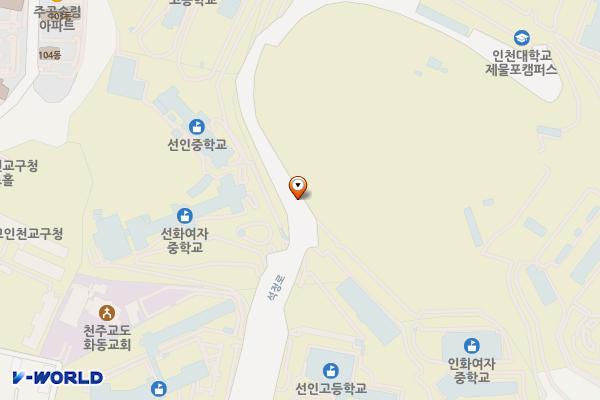 인천전자마이스터고 위치 지도 — 인천광역시 미추홀구 석정로 165