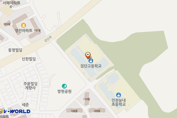 검단고등학교 위치 지도 — 인천광역시 검단구 검단로540번길 7