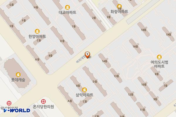 원효대교 남단 위치 지도 — 서울특별시 영등포구 여의도동 5