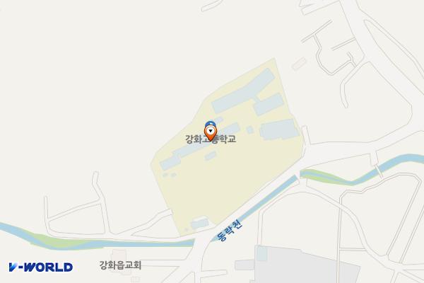 강화고등학교 위치 지도 — 인천광역시 강화군 강화읍 고비고개로 20