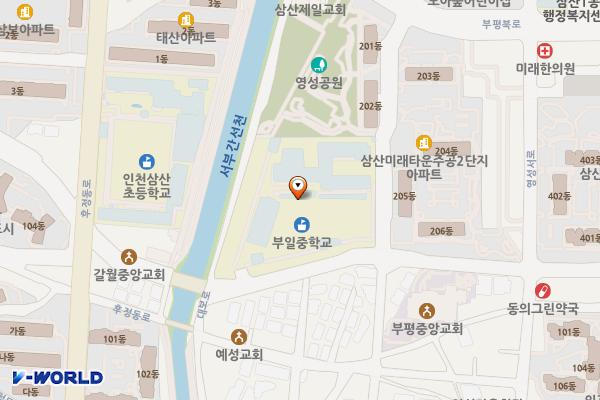 부일중학교 위치 지도 — 인천광역시 부평구 영성로 3