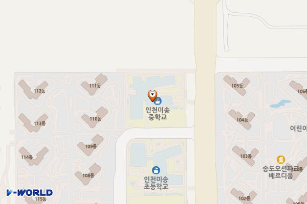 미송중학교 위치 지도 — 인천광역시 연수구 아카데미로 679